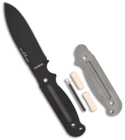 ESEE Laser Strike Knife Fixed Survival Blade w/ Fire Starter (5" Black) LS-P