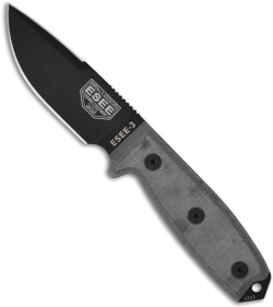 ESEE Knives ESEE-3P-CP Knife w/ Clip Point (3.88" Black Plain)