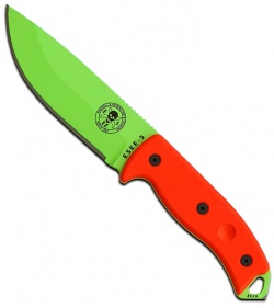 ESEE Knives Venom Green ESEE-5P-VG Knife Orange Fixed Blade (5.25" Plain)