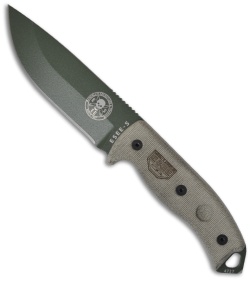 ESEE-5 Survival Fixed Blade Knife w/ Sheath (5.25" Green Plain) ESEE-5P OD