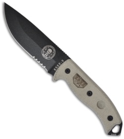 ESEE Knives ESEE-5S-B Knife Tactical Survival Fixed Blade (5.25" Black Serr)