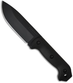 Ka-Bar Becker Campanion Fixed Blade Knife (5.25" Black Plain) 1st Generation BK2