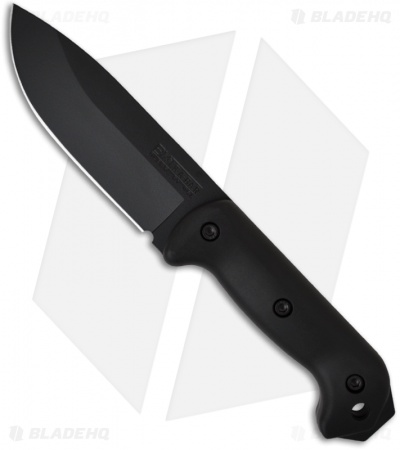 Ka-Bar Becker Campanion Fixed Blade Knife (5.25" Black Plain) 1st Generation BK2