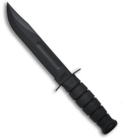 Ka-Bar Black Full-Size Fighting Utility Knife w/Sheath (7" Black Plain) 1213
