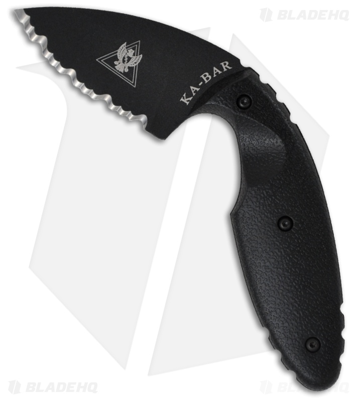 KaBar Small TDI Law Enforcement Fixed Blade Knife (2.31" Black Serr