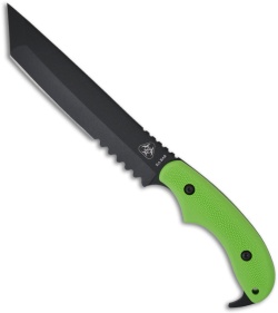Ka-Bar Famine Zombie Killing Tanto Fixed Blade Knife (7.675" Black Plain) 5700
