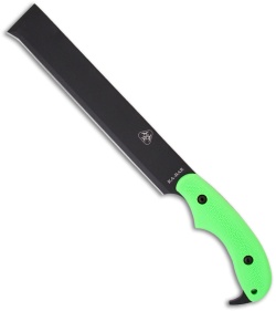 Ka-Bar Zombie Chop Stick Green Fixed Blade Knife (9" Black Plain) 5704