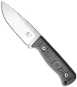 Knife Research Rasul Fixed Blade Knife w/ Black G10 (4.14" Satin Plain)