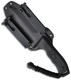 Microtech Crosshair Knife Double Edge D2 Fixed Blade (5" Black Plain) 101-1BL