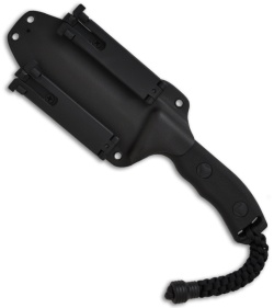 Microtech Black Crosshair Fixed Double Edge Knife (5" Full Serr) 101-3BL