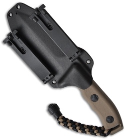 Microtech Crosshair Knife Tan Double Edge Fixed (5" Tan Serr) 101-2TA