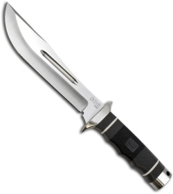 SOG Creed Fixed Knife w/ Leather Sheath (Satin PLN) CD-01