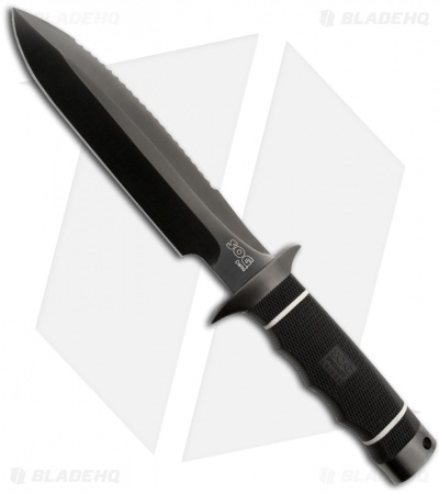 SOG Demo Fixed Blade Knife (7.2" Black Plain) SSD-01