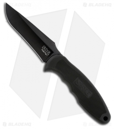 SOG Field Pup I Fixed Blade Knife (4" TiNi Plain) FP-4