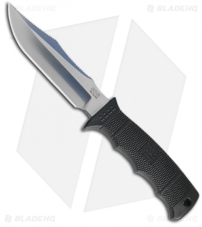 SOG Seal Pup Elite Fixed Knife w/ Nylon Sheath (Satin PLN) E37-N