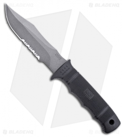 SOG Seal Pup Fixed Knife w/ Kydex Sheath (Powder Coat SER) M37-K