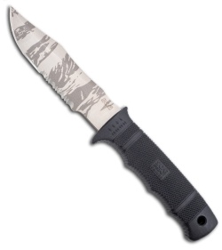 SOG Seal Pup TigerStripe Fixed Knife w/ Kydex Sheath (Tiger SER) M37T-K