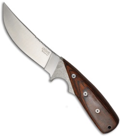 SOG Woodline Large Fixed Blade Knife w/ Leather Sheath (Satin PLN) WD-01