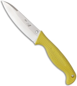 Spyderco Aqua Salt Yellow Fixed Blade Dive Knife (4.69" Satin Plain) FB23PYL