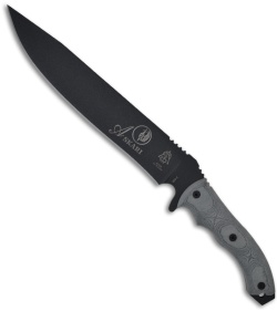 TOPS Knives Askari Fixed Blade Knife w/ Sheath (Black PLN) ASKARI-001