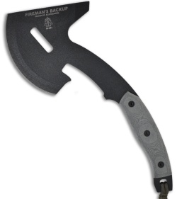 TOPS Knives Fireman's Backup Axe Fixed Blade (Black PLN) FB-01