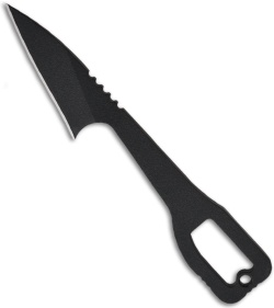 TOPS Knives Hoffman Harpoon Key C Fixed Blade Knife (2.5" Black Plain)
