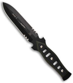 TOPS Knives MAK 7 Military Assault Knife -Green/Black G-10 Handle (SER) MAK-7
