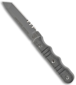 TOPS Knives Taliban Take Down Fixed Tanto Point Knife w/Sheath (Gray SER) TTD-01