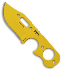 TOPS Knives FDX Skeleton Fixed Hunter Point Knife w/ Sheath (Yellow) FDX-03