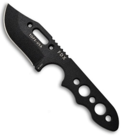 TOPS Knives FDX XL Skeleton Fixed Hunter Point Knife w/ Sheath (Black) FDX-05