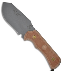 TOPS Knives Xc EST-Alpha Fixed Blade Knife (3.25" Gray Plain) XCEST-A