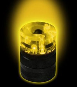 Flash-Cap LED Flashlight & Beacon System w/ Magnetic Base (Amber)