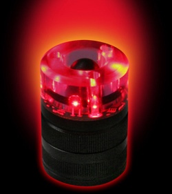 Flash-Cap LED Flashlight & Beacon System w/ Magnetic Base (Red)