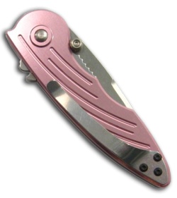 Buck Pink Impulse Spring Assisted Knife (2.5" Satin Plain) 0292PNS-B