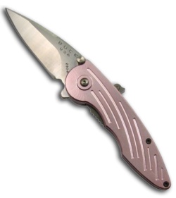 Buck Pink Impulse Spring Assisted Knife (2.5" Satin Plain) 0292PNS-B