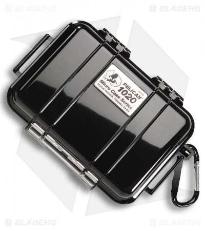 Pelican 1020 Micro Case Water Resistant Storage w/ Carabiner (Black)
