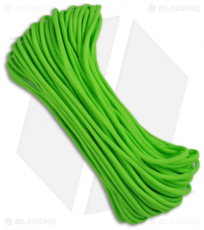 Neon Green Nylon Braided 550 Cord Paracord (100')