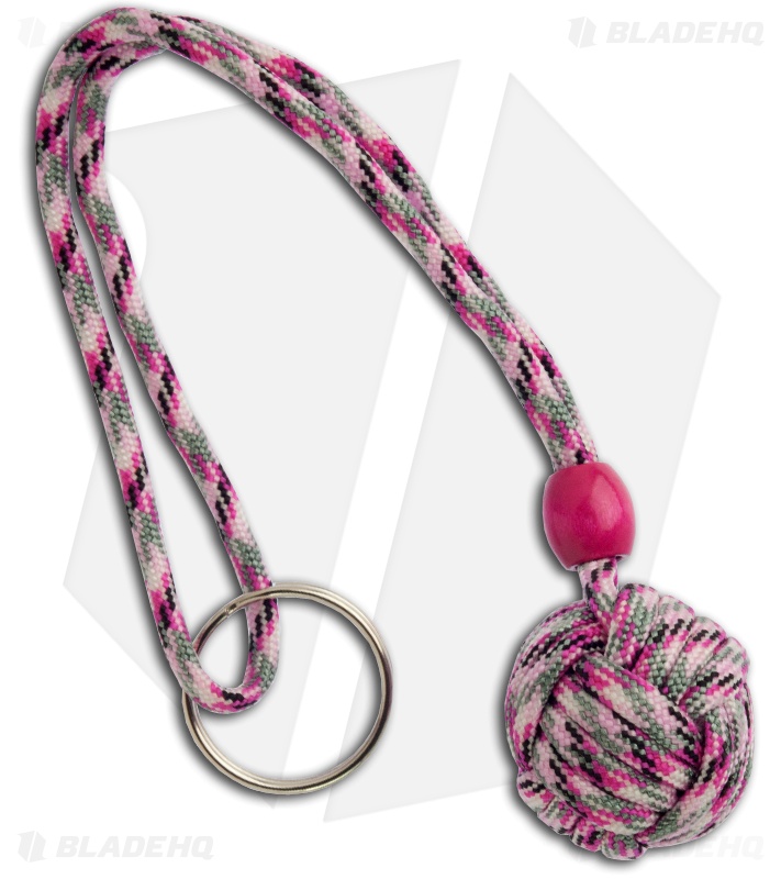 Monkeyz Paw Pink Camo Paracord Lanyard (Small 3/4" Ball) Blade HQ
