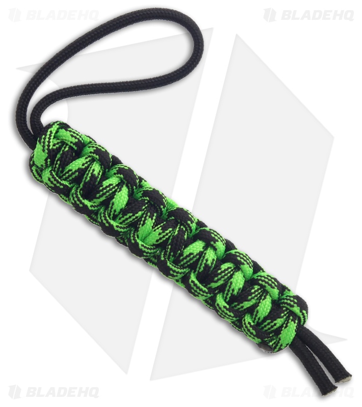 Knot Boys Lanyard Keychain Fob w/ Zombie Green Paracord Blade HQ