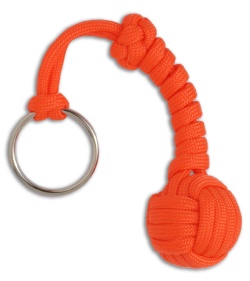 Monkey Knuts Neon Orange King Knut Paracord Lanyard Keychain