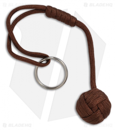 Monkeyz Fist Root Beer Brown Paracord Lanyard Knot (Small 3/4" Ball)