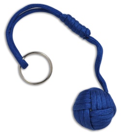 Monkeyz Fist Royal Blue Paracord Lanyard Knot (Large 1-1/4" Ball)