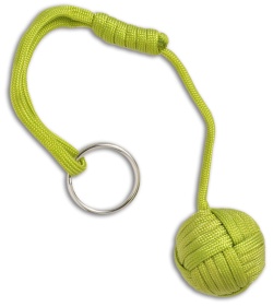 Monkeyz Fist Lime Green Paracord Lanyard Knot (Large 1-1/4" Ball)