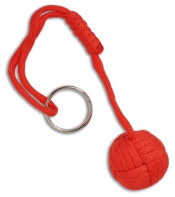 Monkeyz Fist Red Paracord Lanyard Knot (Large 1-1/4" Ball)