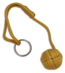Monkeyz Fist Mustard Yellow Paracord Lanyard Knot (Large 1-1/4" Ball)