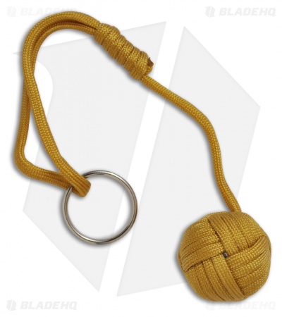 Monkeyz Fist Mustard Yellow Paracord Lanyard Knot (Large 1-1/4" Ball)