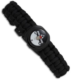 Wilson Tactical Para-Cord Survival Bracelet w/ Brunton Compass (Black)