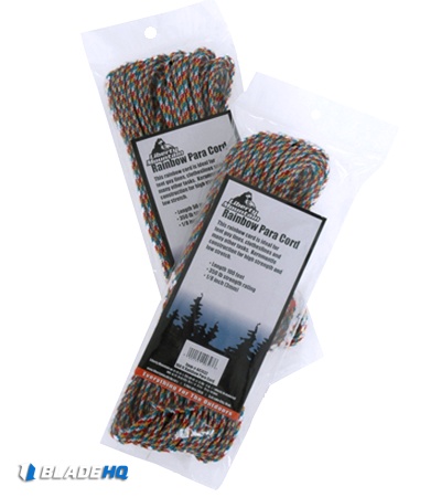 Rainbow Nylon Braided 350 Cord Paracord (100')