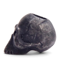 Schmuckatelli Classic Skull Bead w/ Maroon Paracord Lanyard (Black Pewter)