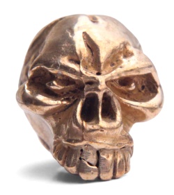 Schmuckatelli Emerson Skull Lanyard Bead (Solid Bronze)